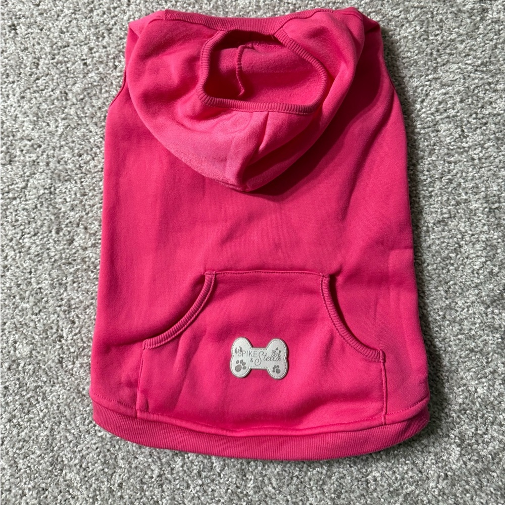 Pink Spike & Stella Dog Hoodie – Like New Cozy Pet Sweatshirt - Picture 2 of 5